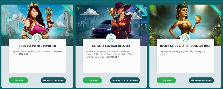 Bonos para juegos de casino